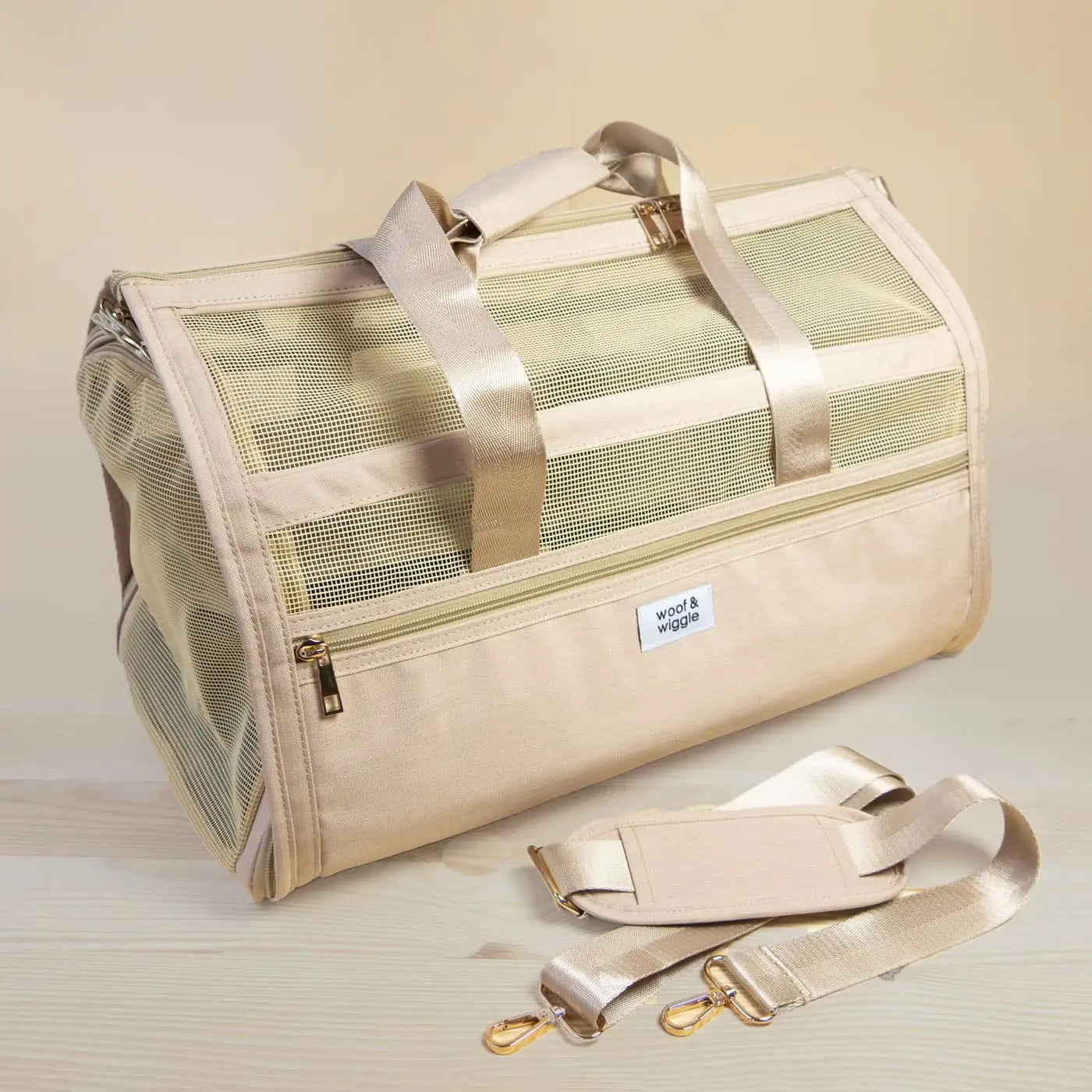 Sac de voyage chien et chat, beige